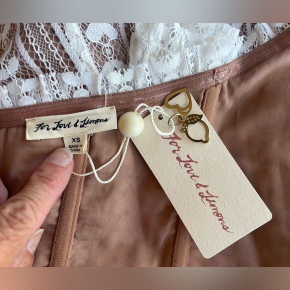 For Love and Lemons Coquette Lace boho/bohemian midi/mini dress. XS NWT - Picture 4 of 10